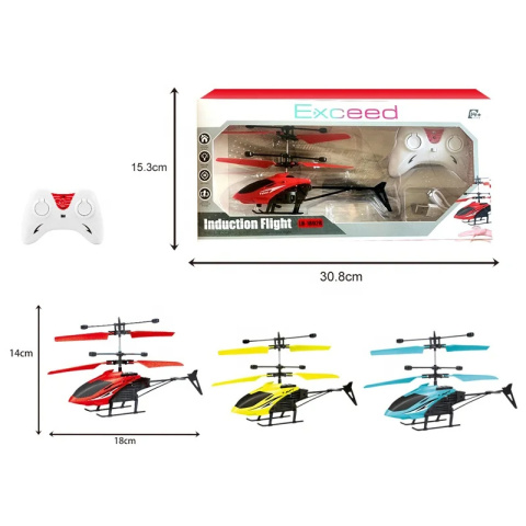 Helikopter dron sterowany pilotem - czerwony Helikopter dron sterowany pilotem - czerwony