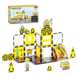 Klocki magnetyczne plac budowy 31 elementów