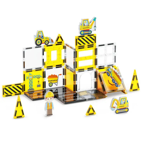 Klocki magnetyczne plac budowy 31 elementów Klocki magnetyczne plac budowy 31 elementów