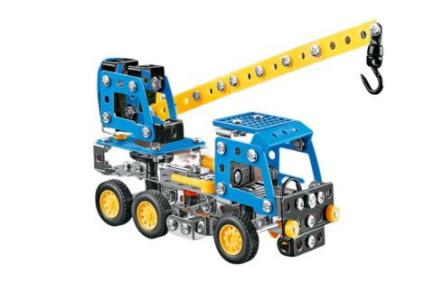 Metalowy model konstrukcyjny ciężarówka dźwig - 181 elementów Metalowy model konstrukcyjny ciężarówka dźwig - 181 elementów
