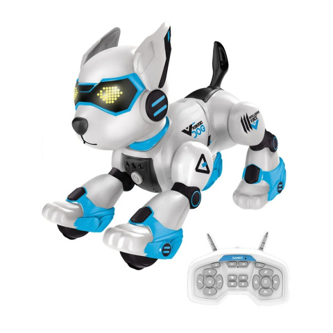 Piesek robot sterowany elektronicznie pilotem - niebieski Piesek robot sterowany elektronicznie pilotem - niebieski