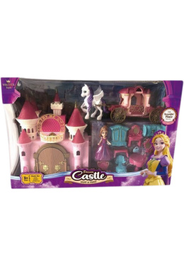 Zamek księżniczki z karocą i mebelkami