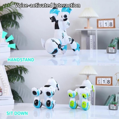 AI robot pies zdalnie sterowany - niebieski