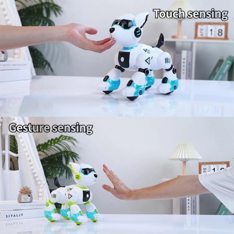 AI robot pies zdalnie sterowany - niebieski