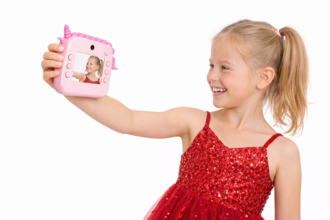 Aparat fotograficzny z natychmiastową drukarką zdjęć - różowy