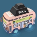 Autobus z klockami - pojemnik na klocki (2 w 1) 136 elementów