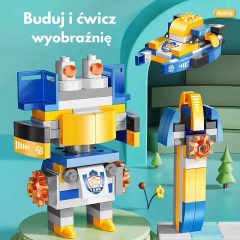 Czołg do zbudowania z klocków 174 elementy Czołg do zbudowania z klocków 174 elementy