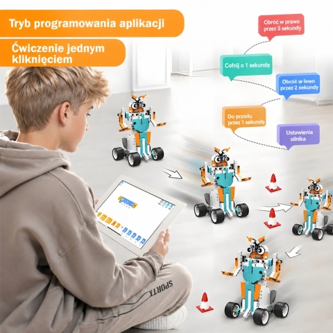 Duży zestaw klocków konstrukcyjnych do programowania 18 w 1