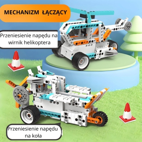 Duży zestaw klocków konstrukcyjnych do programowania 18 w 1