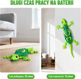 Gekon zdalnie sterowany chodzący po ścianie