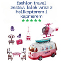 Kamper plażowy z helikopterem