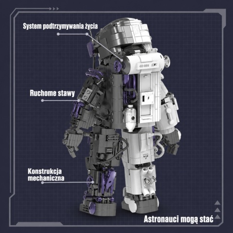 Klocki konstrukcyjne astronauta 1185 elementów