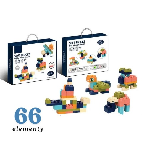Klocki soft 66 elementów Klocki soft 66 elementów