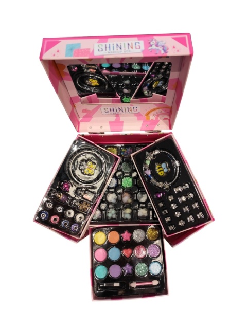 Piękny zestaw do samodzielnego tworzenia biżuterii wysokiej jakości oraz robienia makeup - box z szufladkami