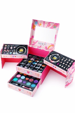 Piękny zestaw do samodzielnego tworzenia biżuterii wysokiej jakości oraz robienia makeup - box z szufladkami