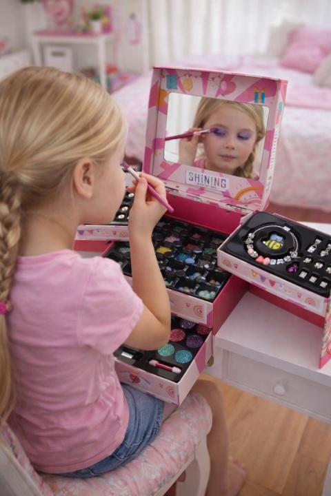 Piękny zestaw do samodzielnego tworzenia biżuterii wysokiej jakości oraz robienia makeup - box z szufladkami