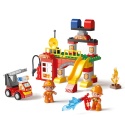 Remiza strażacka - klocki