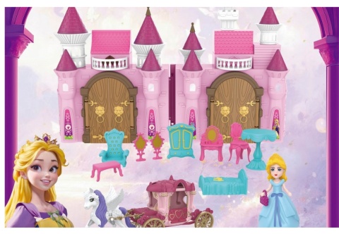 Zamek księżniczki z karocą i mebelkami