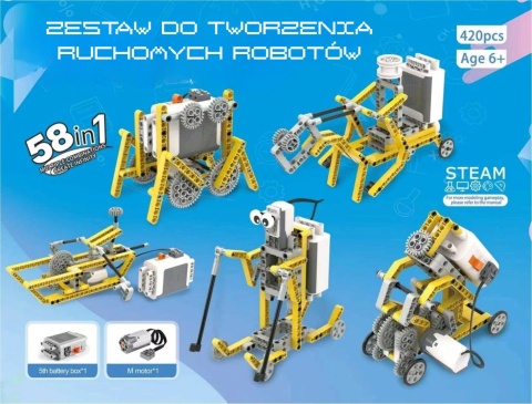 Zestaw klocków konstrukcyjnych do programowania 58 w 1